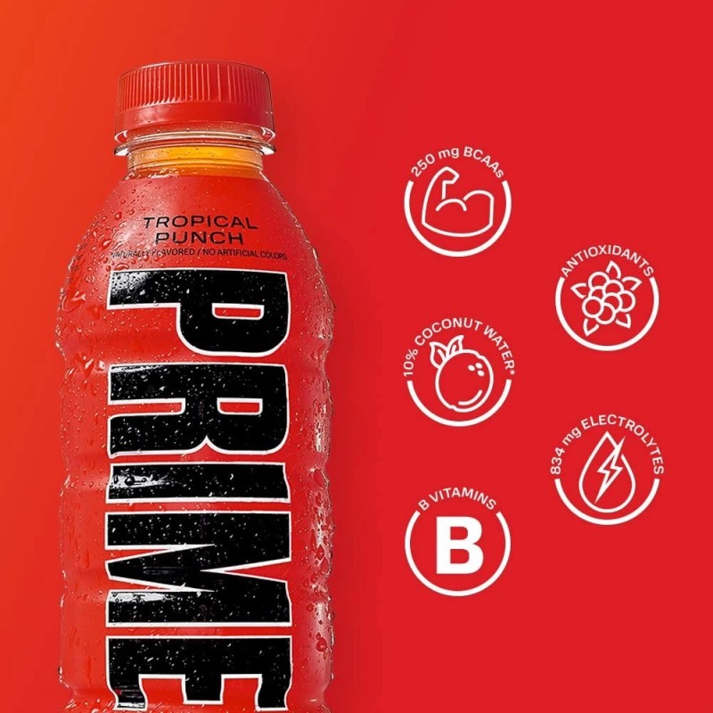 PRIME Hydration - Electrolyte Enhanced Sports Drink - Tropical Punch,