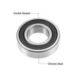 sourcing map 6004-2RS Deep Groove Ball Bearing 20x42x12mm Double Sealed ABEC-3 Bearings 2-Pack