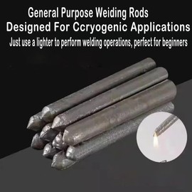 Low Temperature Welding Rods – Universal Flux Core Welding Rods for Aluminum, Stainless Steel, Alloy, Copper – Beginner and Pro-Friendly Multipurpose Repair Rods (6pcs)