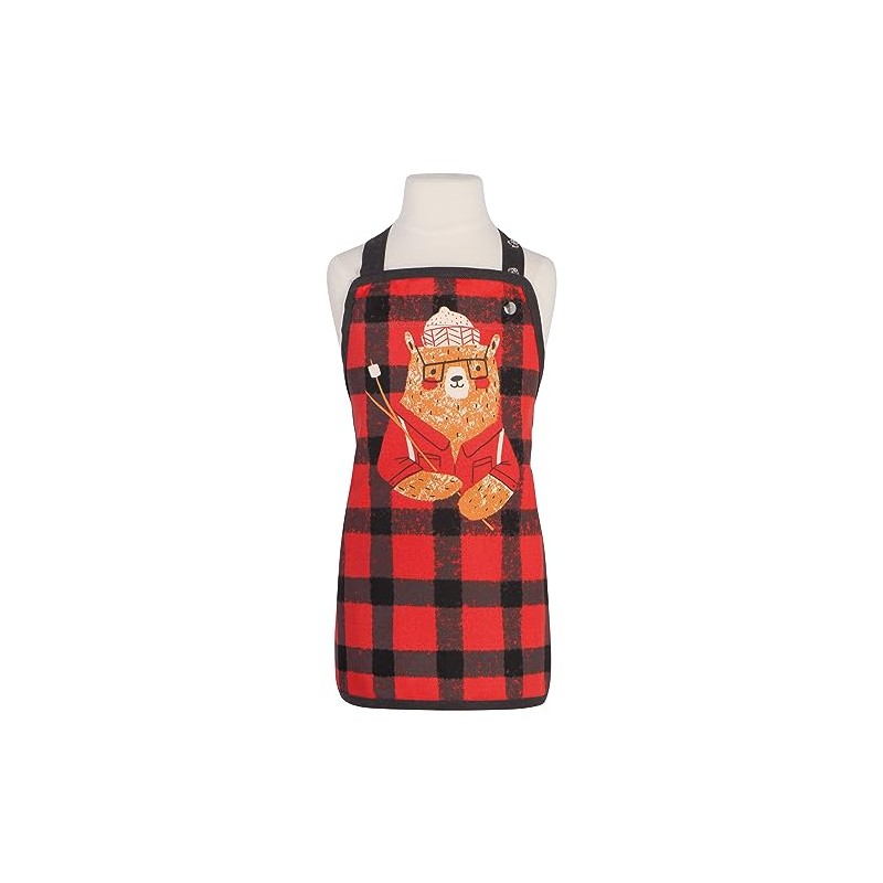 Now Designs Jubilee 100% Cotton Kids Apron Lumbearjack Bear