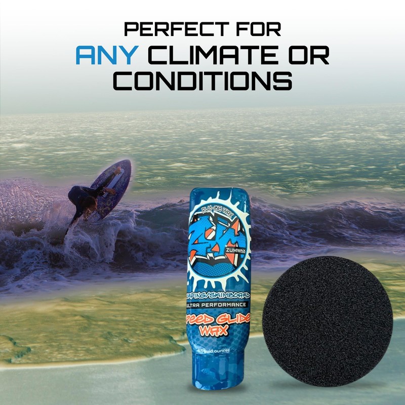 ZUMWax Surfing Skimboard Ceramic Wax, Made in USA, PFAS-Free, Durable