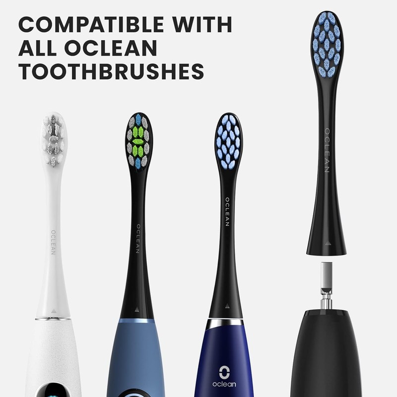 Oclean Brush Heads Professional Clean – 2 Pack Black