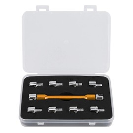 Akozon Universal Spoke Torque Wrench Tool CNC Wrench Set 5.0-6.8 Length 93 mm/3.7 inches for Most Motorcycles (B (Golden))