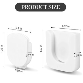 DabbOo Pack of 4 Magnetic Wall Mounts for Remote Control Magnetic Holder Wall Mounted Remote Control Shelf No Drilling Holes Strong Magnet Secure Hold for Home, Office, School (White)
