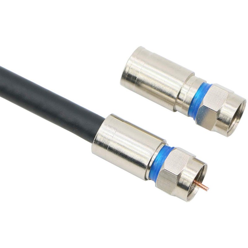 PASOW Compression RG6 F Connector Coax Coaxial Adapter Plug for