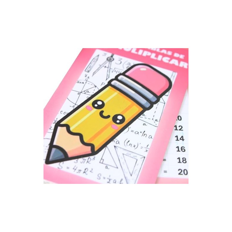 Llavero Didáctico de Tablas de Multiplicar, Material Educativo Lápiz