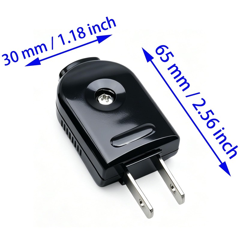 LBTODH 2 PCS 90 Degree Rotatable Extension Cord Replacement Plugs