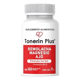 Tonerin Plus Remolacha Magnesio Ajo Formula Herbal 160 Caps