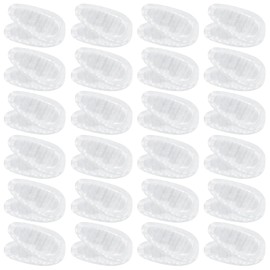 24 Pairs Eyeglass Nose Pads, White Silicone Nose Pads for Glasses Soft Non Slip Adhesive Glasses Cushions Lightweight Replacement Repair Kit for Eyeglasses Sunglasses