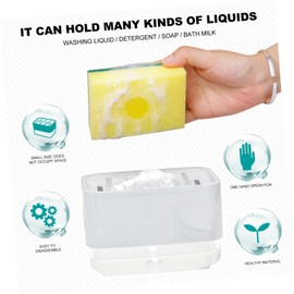 LABRIMP Automatic Soap Box Press-Type Liquid Outlet Box for Dishwashing Handwash Refill Dishwashing Liquid Qv Gentle Wash Processing Dispenser Safe Material No Dripping Large Capacity