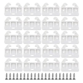 20Pcs Plastic Drawer Guides, Rear Drawer Guides Cabinet Dresser Drawer Track Guide Brackets Drawer Track for Dressers, Hutches and Drawer Systems