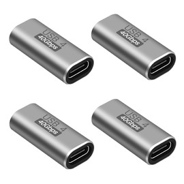 USB C 4.0 Female to Female Coupler 4 Pack, USB 4.0 Type C Extension Adapter Connector Converter Support 40Gbps Data Transfer,100W PD Fast Charging,8K@60Hz Video Output(Compatible with Thunderbolt 4/3)