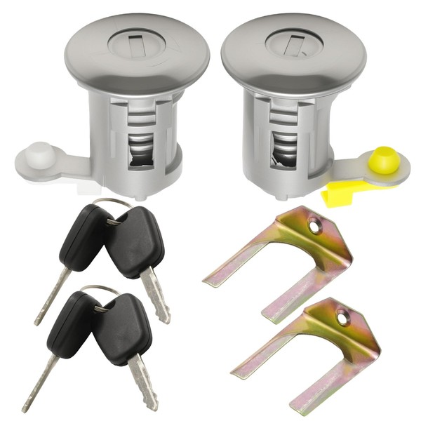 Ollanoos 1608746380 Car Cylinder Door Lock Barrel Key Set, Replacement