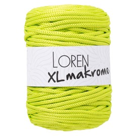 Loren XL Makrome Cord Yarn, 100% Polypropylene, 17.6 Oz (500g) / 109 Yrds (100 m), Yarn Weight 7: Jumbo, Yellow Green - R042
