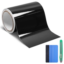 Arespark - Rollo de vinilo negro brillante, kit de cintas de vinilo para automóviles para puertas opacas de cromo con herramientas gratuitas (6 x 30 pies)