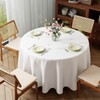 Zdada White Round Table Cloth, 230cm/90Inch Large Circular Table Cloths,