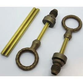 Furniture Knowledge Cheval Mirror Mount Set Cast Brass Laurel Wreath vintage antique rustic art pict - ANTIQUE BRASS