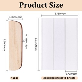 CRASPIRE 15PCS Hinge Repair Plates 3.5inch/8.9cm Hinge Repair Board Cabinet Door Furniture Hole Cover Plate with Double Sided Stickers for Door, Cabinet, Furniture Repair