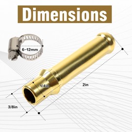YiEC ZAN 397 Transmission Cooler Line Fitting for GMC for Chevy 1996-UP Trucks (5pcs, with clamp)