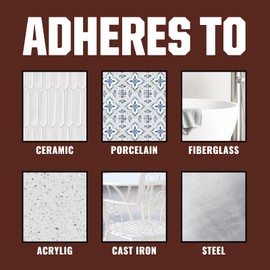 Tub and Tile Spray Paint White Gloss Waterproof Spray White Tile Paint Bathtub Refinishing Kit for Tiles Ceramic Porcelain Fiberglass Resurfacing Bathroom Walls Bathtubs Sinks Countertop Toilets Gloss