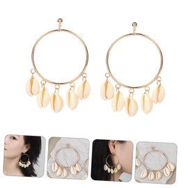 TOVINANNA Stylish Round Shell Earring for Women Eardrop Fashion Shell Earring Eardrop Women