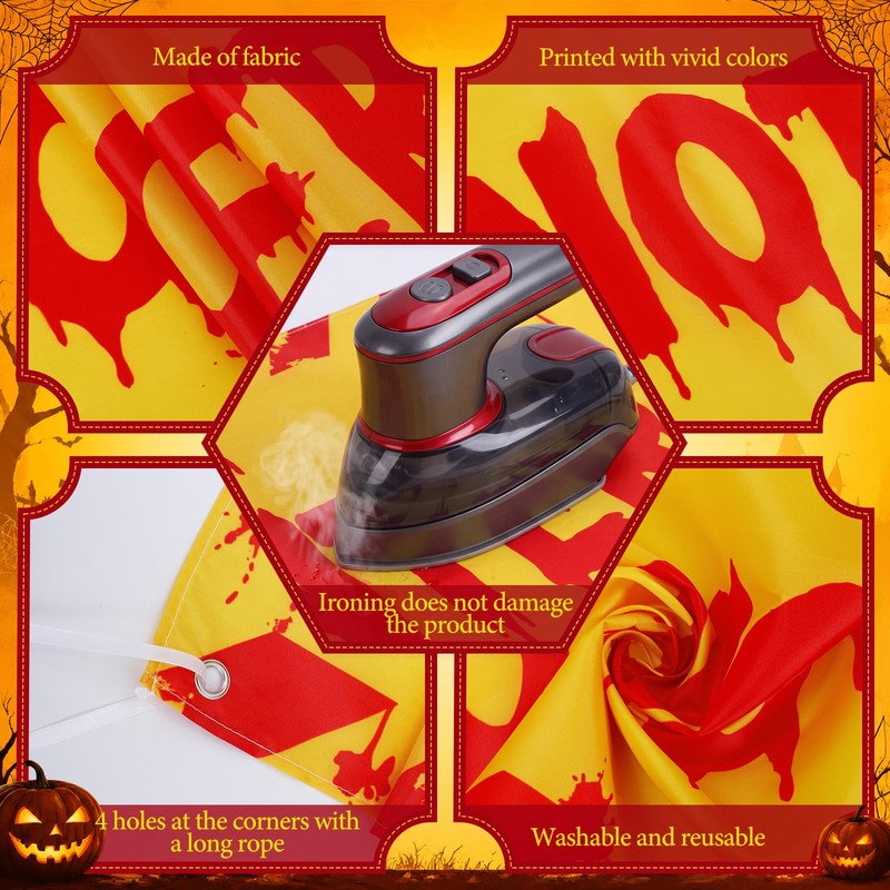 Halloween Clown Banner Outdoor, Do Not Enter Sign, Circus Decor