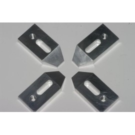 Unbranded 5/16-18 1 INCH "WIDE BODY" ALUMINUM CLAMP SET OF FOUR ! NO HARDWARE