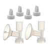 Maymom Replacement Flange Kit (Compatible w/Ameda Standard Flange) for Ameda Purely Yours, Ultra Breastpump, Flange 25 mm, with Duckbill; Made by Maymom