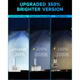 SENROBO D5S HID Headlight Bulbs Fit for 2016 2017 2018 Chevy Silverado 1500 LT LTZ LS WT 2015-2018 GMC Sierra 1500 2500 3500 HD, High Low Beam Xenon Light, 8000K White Blue, Pack of 2