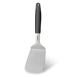 Svailse Metal Spatula with Full Tang Silicone Handle, Heavy Duty Stainless Steel Spatula Solid Turner for Cast Iron Skillet, Kitchen Use Metal Spatula for Cooking, Grilling, Flipping, and Turning