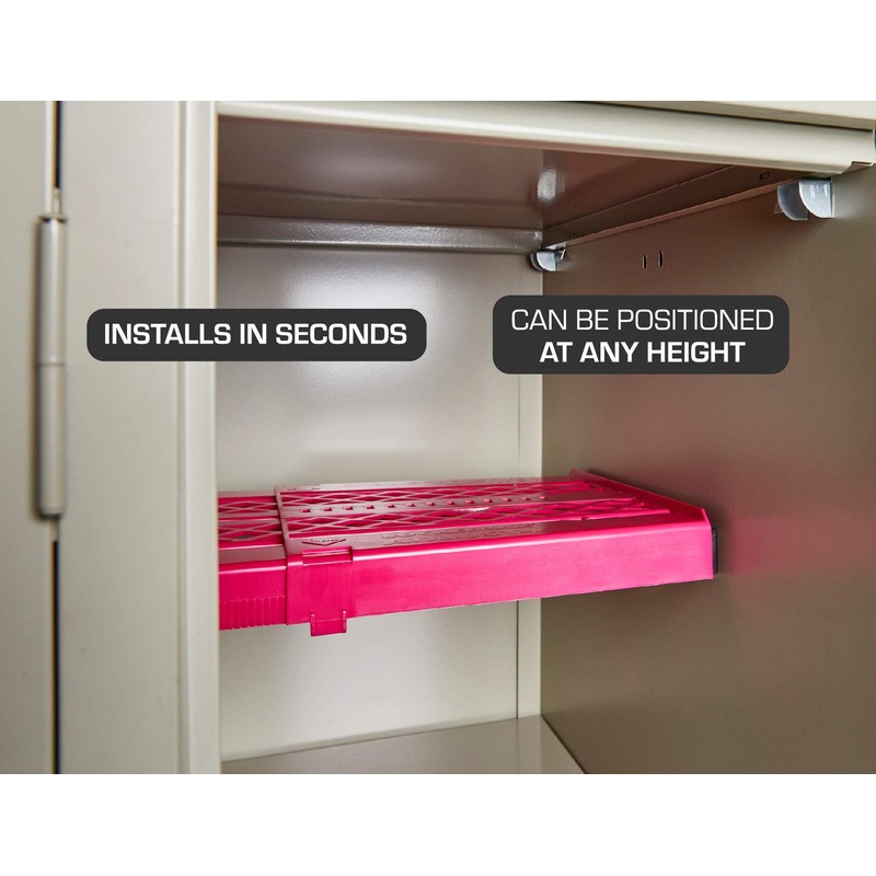 It's Academic LockerMate Adjust-A-Shelf Locker Shelf, Easy to Use, Extends