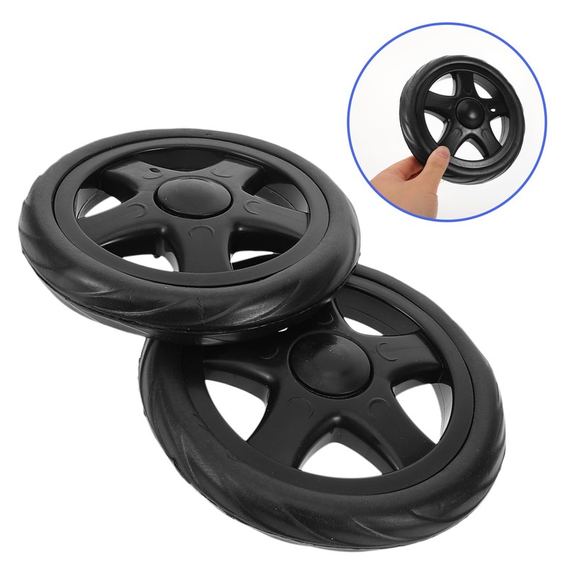 MUCKLILY Shopping Trolley Wheels 2 Pieces Rolling Laundry Trolley Wheels