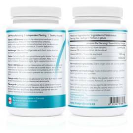 True Protocols TRUE PROTOCOLS - Vitamin D-K2 Balance - Vitamin D3 (1000 IU) + Vitamin K2 MK7 (120 mcg) + Vitamin A (500 IU) - 120 Bioavailable Softgels C For Strong Bones & Improved Muscle Function - 100% Non-GMO D3 K2 A Supplement