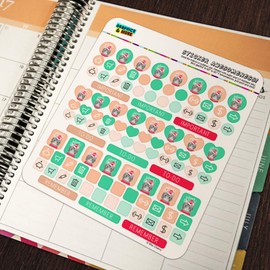 Meowy Merry Christmas Cat in Sweater and Hat Planner Calendar Scrapbooking Crafting Sticker Set