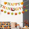 hhdatc 3PCS Thanksgiving Banner Set Happy Thanksgiving Banner Maple Leaves