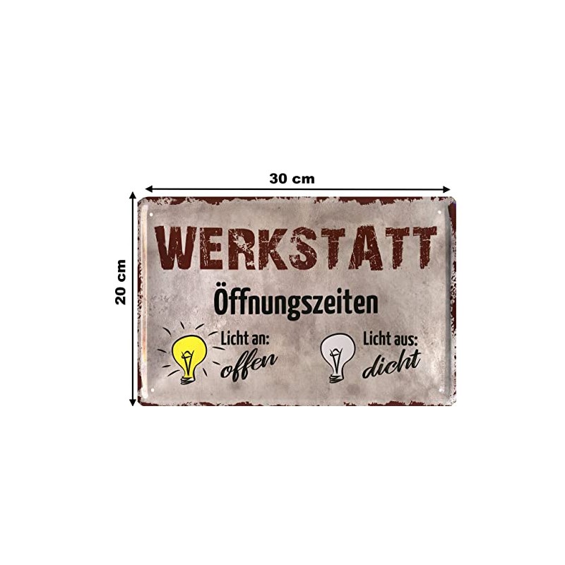 Geschenkeparadies 24 Tin Sign with German Text "Wenn Papa es