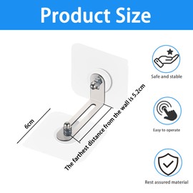 Kippsicherung Möbel Set,8 Pack MöBel Wandanker,MöBel Kippsicherung,Ohne Bohren Kippschutz MöBel Wandanker, Kippsicherung für Kleinkinder & Haustiere,Transparente Wandanker mit Selbstklebenden Schra