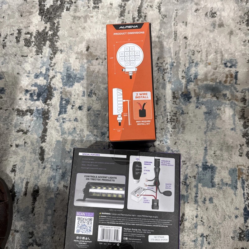 Alpena 2PK Alpena TrekTec New LED Pod Spotlight MR12, +wireless