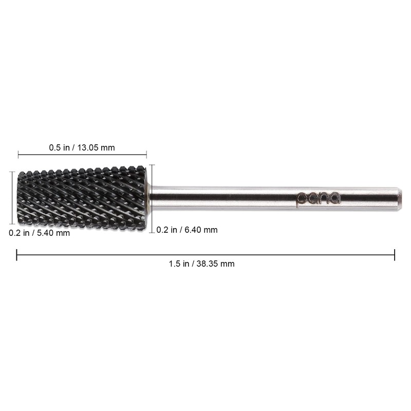 PANA Tapered Barrel Carbide 3/32" Shank Size - (Silver, Medium