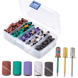 IWOWHERO Professional Manicure Nail Tools Nail Art Sanding Bands Drill Sanding Bands Mandrel for Polishing