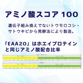 JAY & CO. EAA20 Fully Formulated Amino Acid Score of 100, Fully Formulated with 20 Amino Acids Comprised of Muscles (Pineapple, 60 Times)