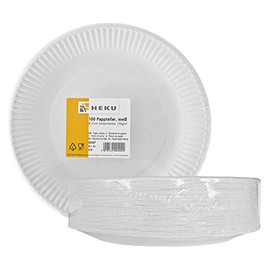 Pack of 100 Paper Plates 23 cm Snack Plates Disposable Plates Party Plates