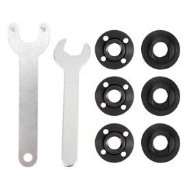Ladiz 5" 5/8-11 Angle Grinder Flange Nut Wrench Kit Includes 6 Pcs Flange Nuts and 2 Pcs Flange Wrench,for Compatible with Milwaukee 193465-4 Bosch Black Decker Ryobi Makita Etc