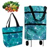 Foldable Shopping Trolley Bag, Portable Large Capacity Shopping Bag with