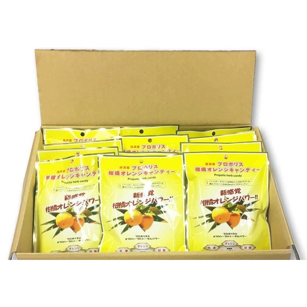 High Concentration Propolis Formulated with Propolis Candy, Throat Candy, Non-Sugar, Individually Packaged (Orange 30 Bags)