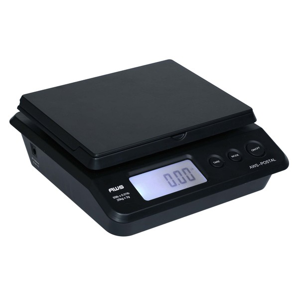 AMERICAN WEIGH SCALES Digital Shipping Postal Scale, Package Postage Scale 55lbs. x 0.01lbs. (Black), PS-25