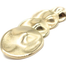 Gold Metal Shank Buttons - 12 Pcs - 4 Size Options - Luxury Wrinkle Irregular Wave Metal Shank Buttons for Men Women Blazer Coat Uniform Shirt Suit and Jacket Sewing Craft DIY G2233