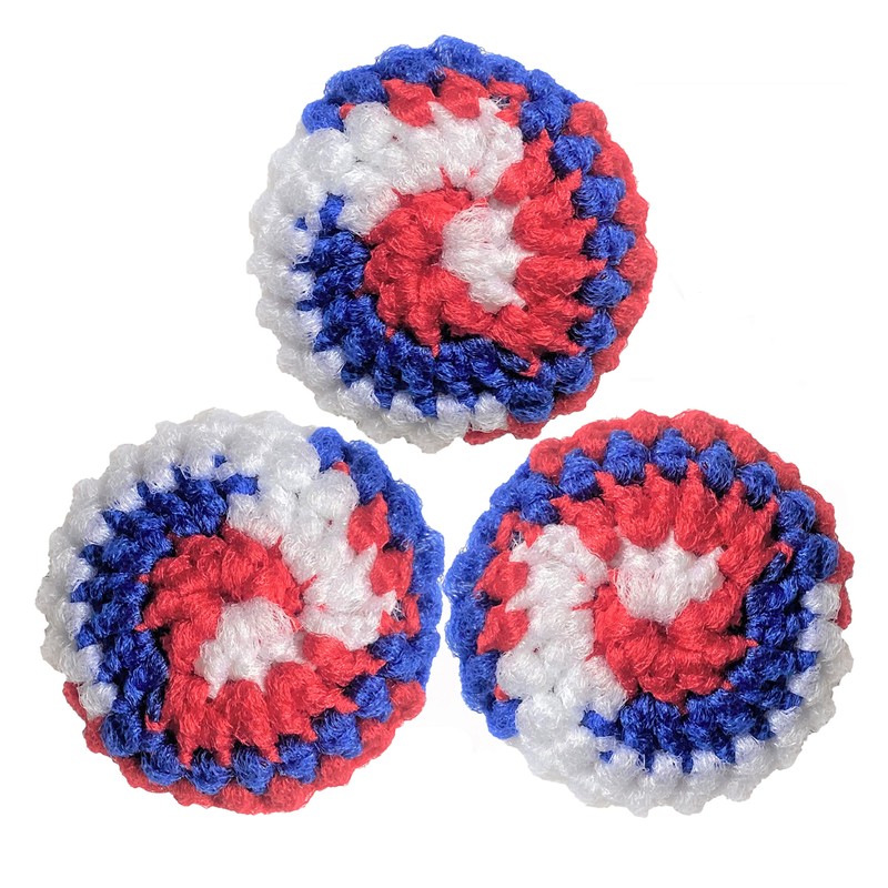Nylon Netting Dish Scrubbies - Holiday 3-packs - Non-Scratch, Reusable