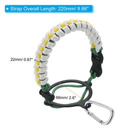 PATIKIL Water Bottle Holder, Paracord Handle Lanyard Strap Carrier with Ring for 12oz to 64oz Wide Mouth Bottles, White