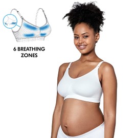 Medela Women's Keep Cool Ultra White XL Bra, White